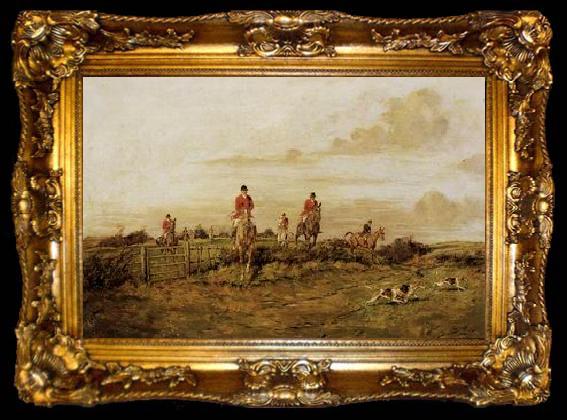 framed  unknow artist Classical hunting fox, Equestrian and Beautiful Horses, 095., ta009-2